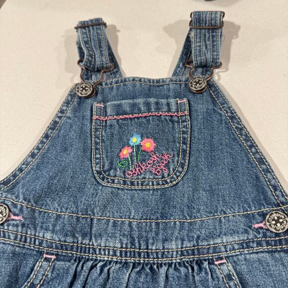 Vintage OskKosh B'Gosh Toddler Girl 3T Overall Dress 100% Cotton - Picture 3 of 6